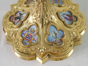 Solid silver gilt antique French Gothic Chalice.